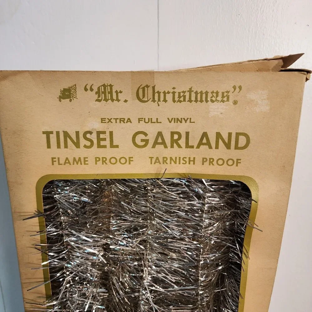 BRAND NEW VINTAGE 18' FT.‎ LONG TINSEL GARLAND MR. CHRISTMAS Silver 1970